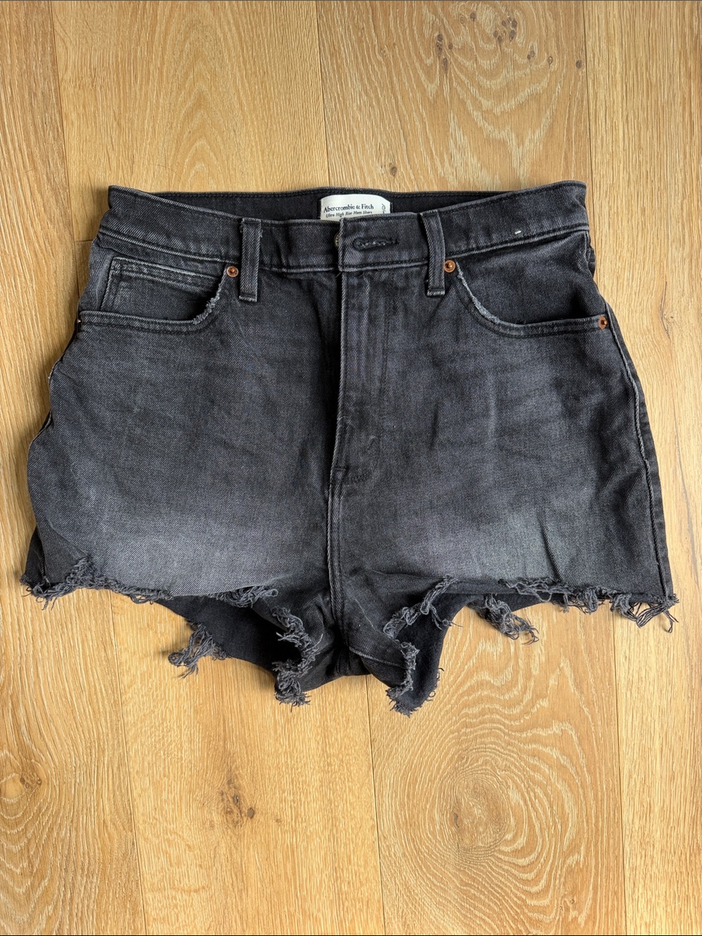 Abercrombie & Fitch curve love ultra high rise distressed Shorts